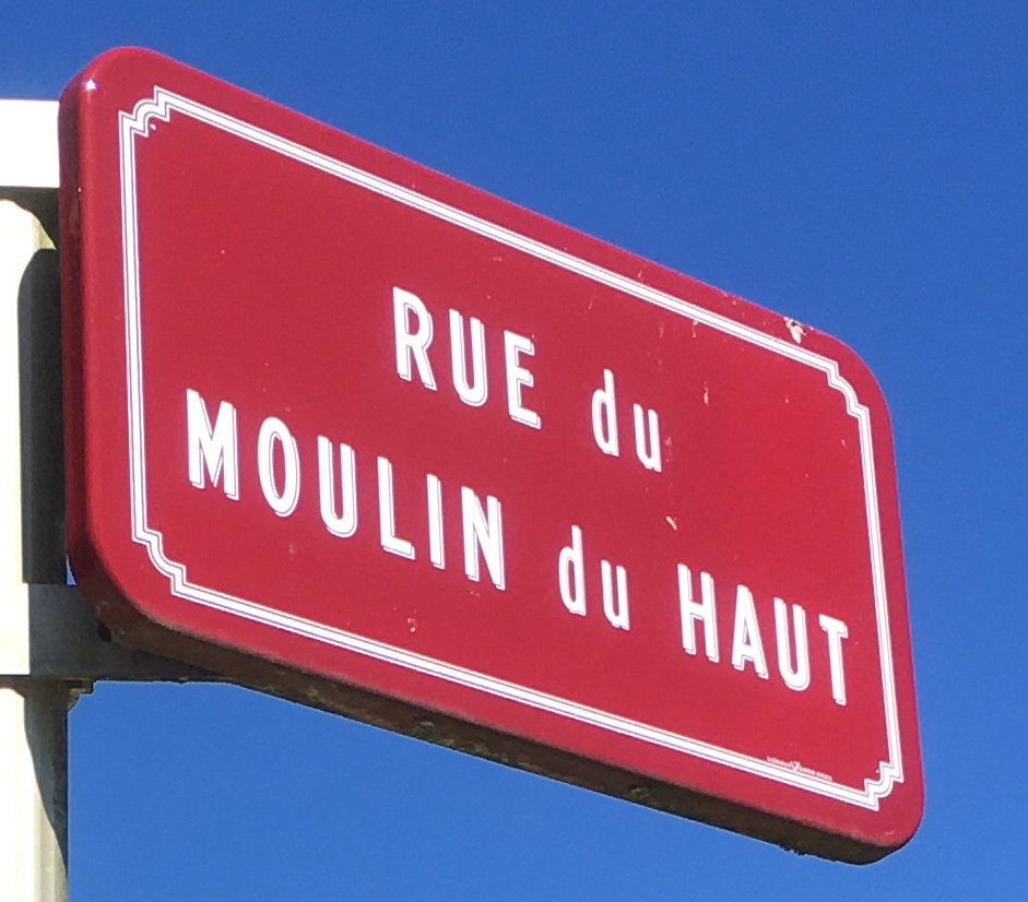 Panneau Rue du Moulin du haut